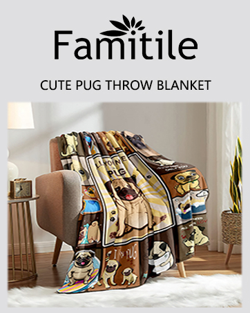 pug blanket amazon