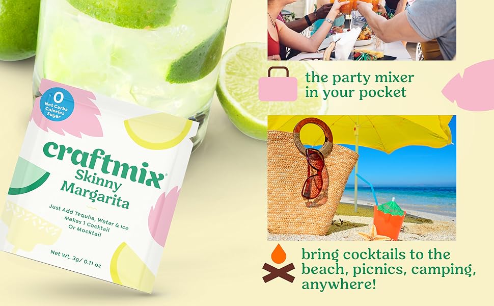 Craftmix Skinny Margarita Cocktail Mixers Makes 12