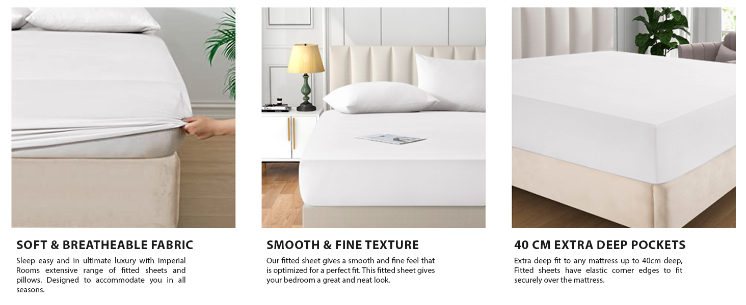 FITTED SHEET 40 CM WHITE