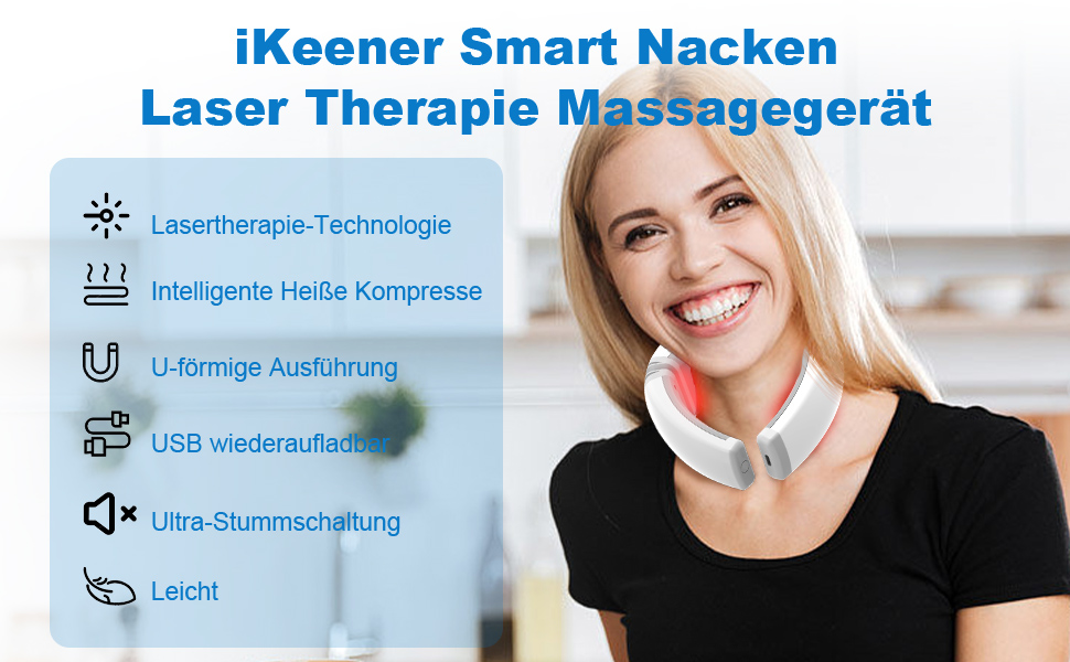 iKeener Smart Nek Laser Therapie-massageapparaat