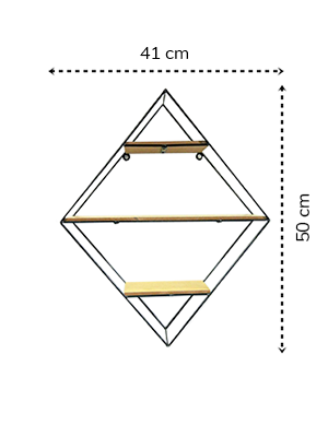 Shelves Diamond Shaped Industrial Floating Wall Shelving Unit