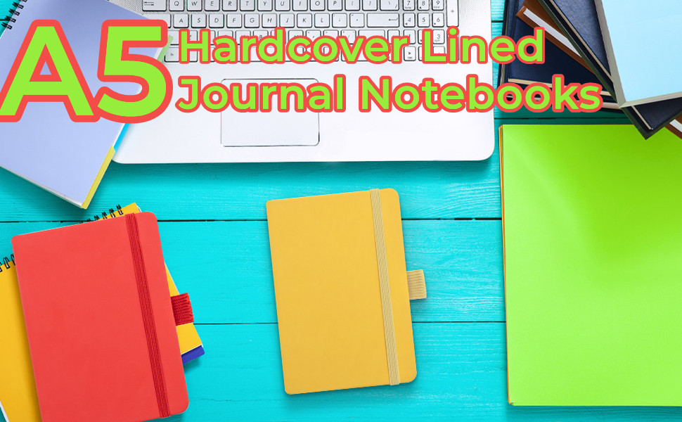 7 Pack Notebooks Journals Bulk A5 Lined Hardcover Notebook with Pen