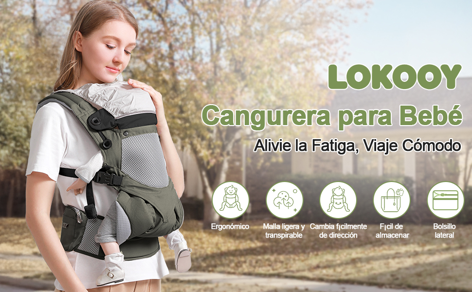 Cangurera de Bebé Ajustable Portátil
