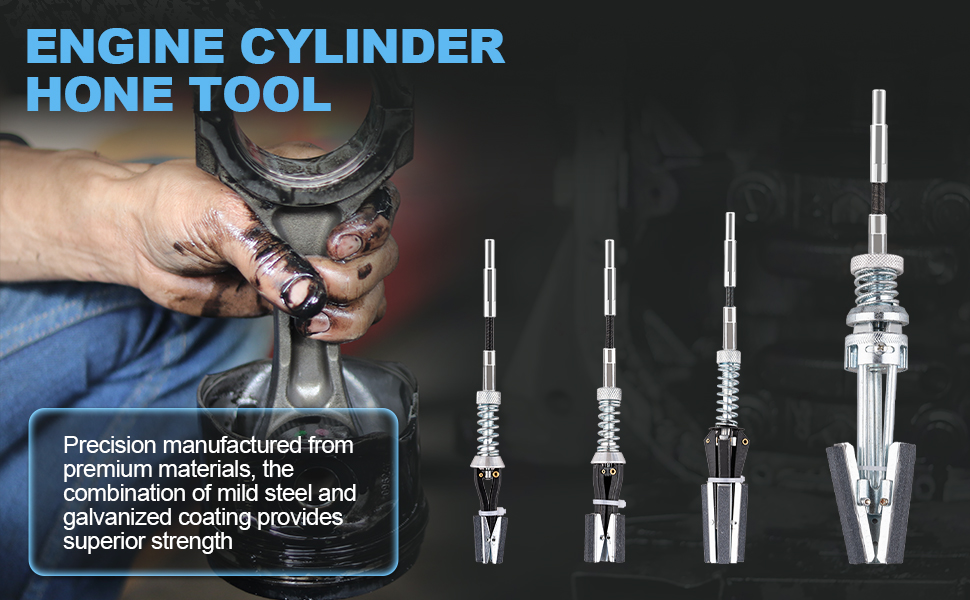 Adjustable Brake Piston Cylinder Hone Tool 3 Jaws Stone Range:19mm-64mm | UK