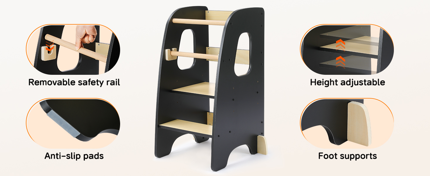 Ezebaby Toddler Kitchen Stool Helper Toddler Step Stool