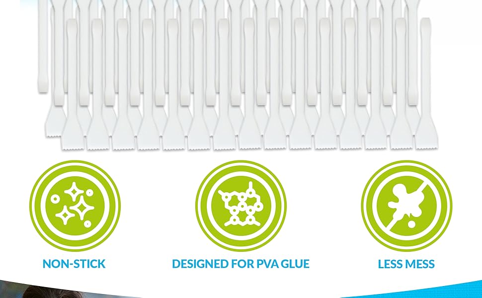 60pk Glue Spreader Set Glue Spreaders for PVA Glue White Adhesive