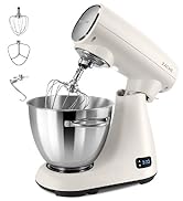 ZACME Mixers Kitchen Electric Stand Mixer, Aluminum die casting and Gears, 1 Hour Continuous Oper...
