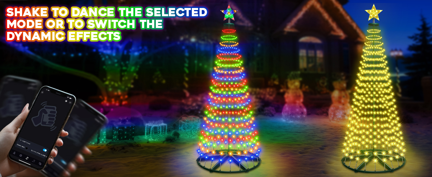 30+ Modes Smart Prelit Christmas Cone Tree with Lights and