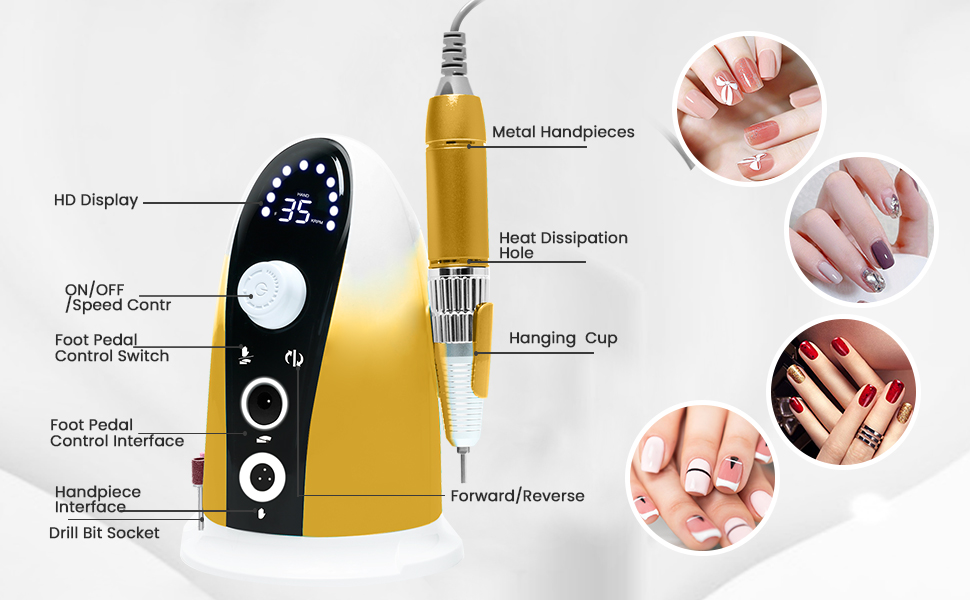 Atopskins Electric Nail Drill Kit 5 in 1 35000 RPM