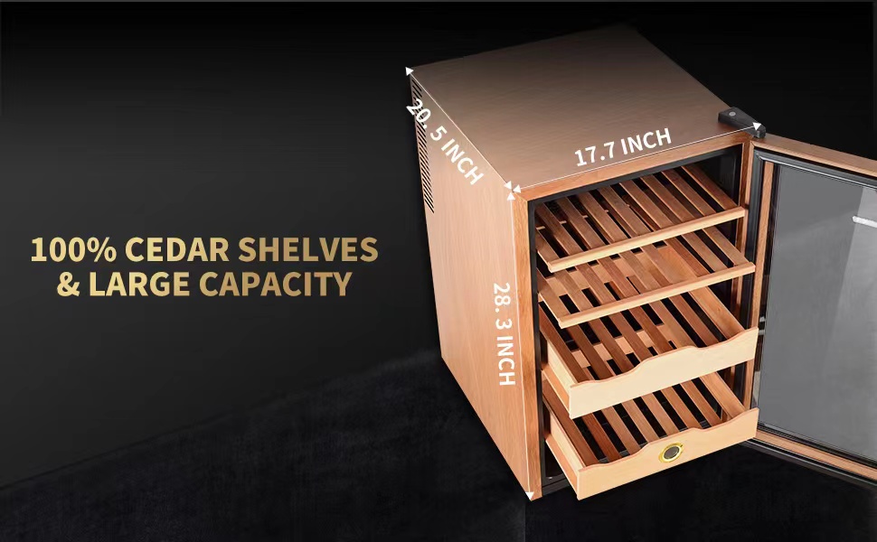 Marvero 70L Cigar Cooler Humidors, 2.47 Cu Ft Electronic