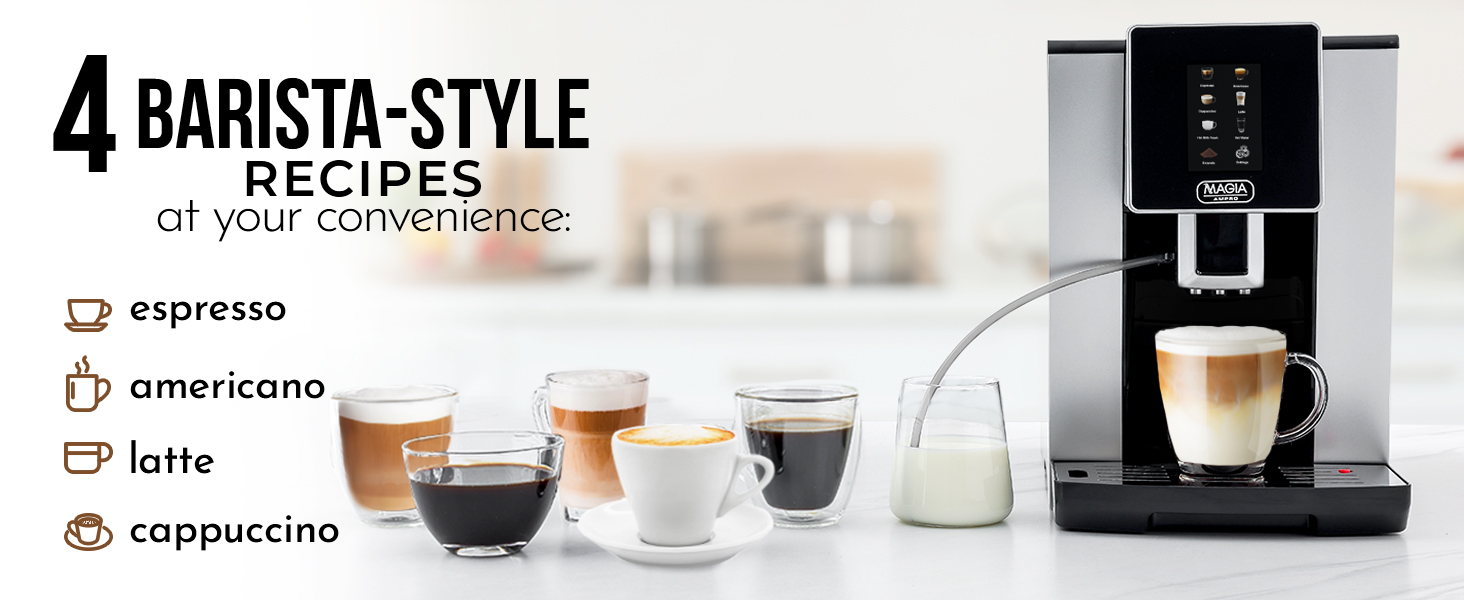 Zulay Kitchen Magia AMPRO Automatic Espresso Machine with