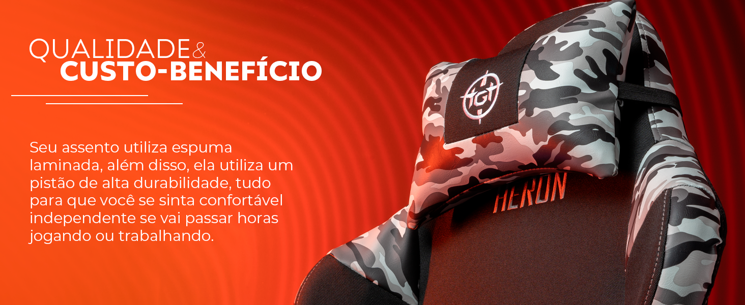 Cadeira Gamer TGT Heron TX Tecido, Camuflado