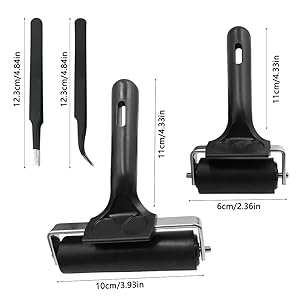 2 Pcs Rubber Brayer Roller