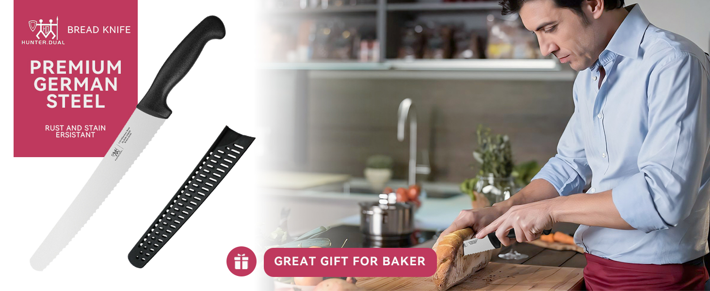 serrated bread knife for gift