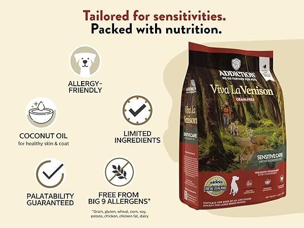 Amazon.com: Addiction Viva La Venison Dog Food – Grain-Free