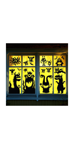 Halloween Monster Window Clings