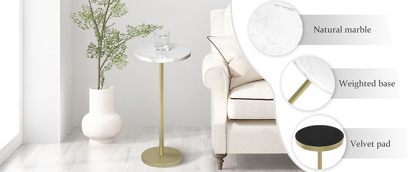 natural marble drink table