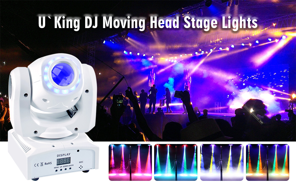 Amazon | U`King 60W ムービングライト DMX512 ステージ ライト
