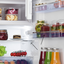 Frigider Amica, 197L, Clasa E, Inverter Compresor, LED Lighting, Alb, EVKSS 352 221 11 Aplicații argintii