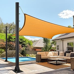 sun shade poles