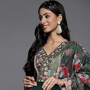 Yellow Bandhej Suit with Cream Dupatta