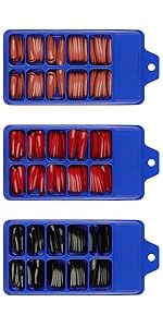 colorful long press on false nails coffin glossy