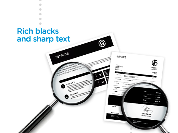 original hp toner print sharp black text recycled cartridges high air quality secure printing