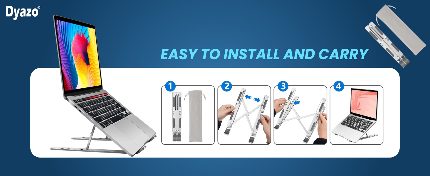 6 Angles Laptop Stand - Silver