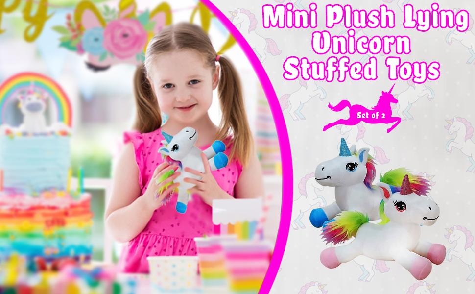 Mini Plush Lying Unicorn Stuffed Toys