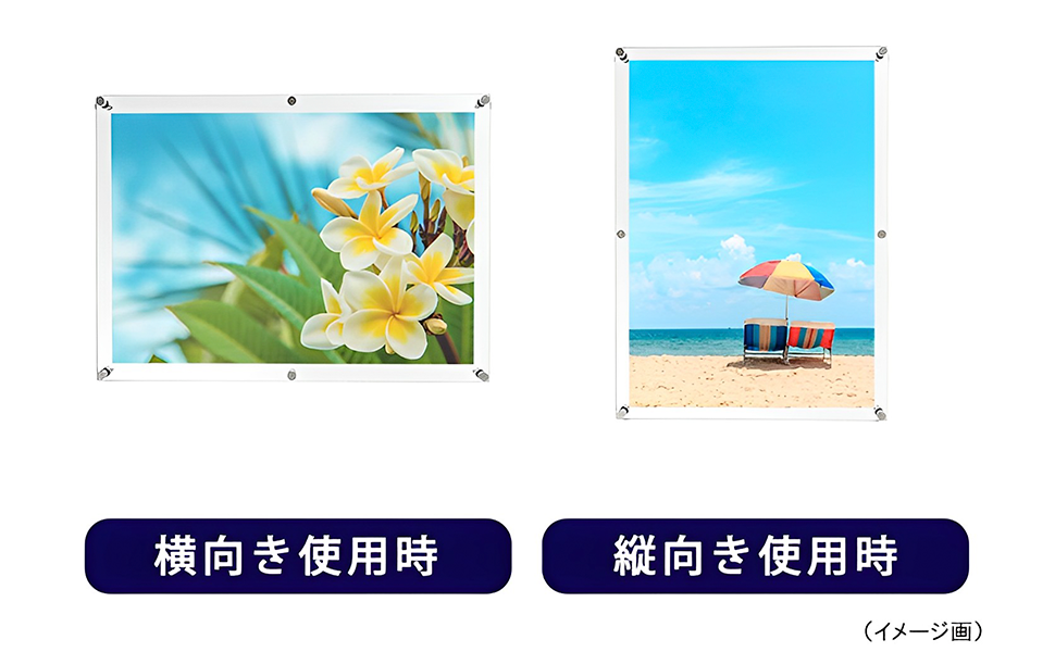 Amazon.co.jp: アクリルポスターフレーム A2サイズ用 壁固定用