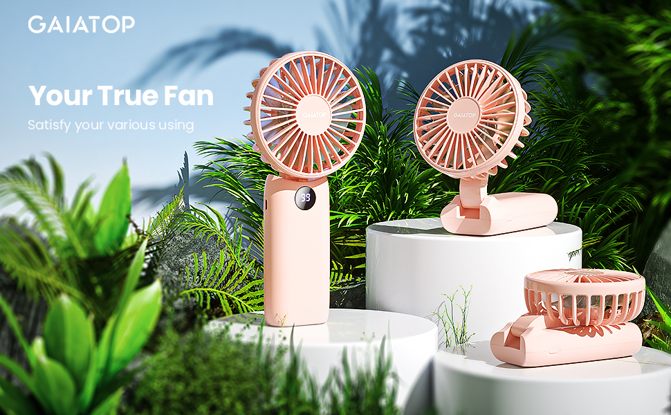 Gaiatop Handheld Mini Portable Fan, Hand & Desk Fan, 4000 mAh