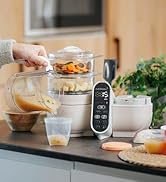 Babymoov Nutribaby(+), Robot Cuiseur Bébé Multifonctions 6 en 1, Cuiseur Vapeur Mixeur, Grande Ca...