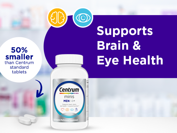 Centrum minis Men 50+ - Supports Brain &amp; Eye Health