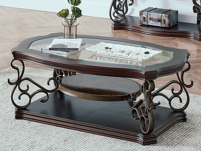Amazon.com: YWUFUART 2-Tier Vintage Wooden Coffee Table