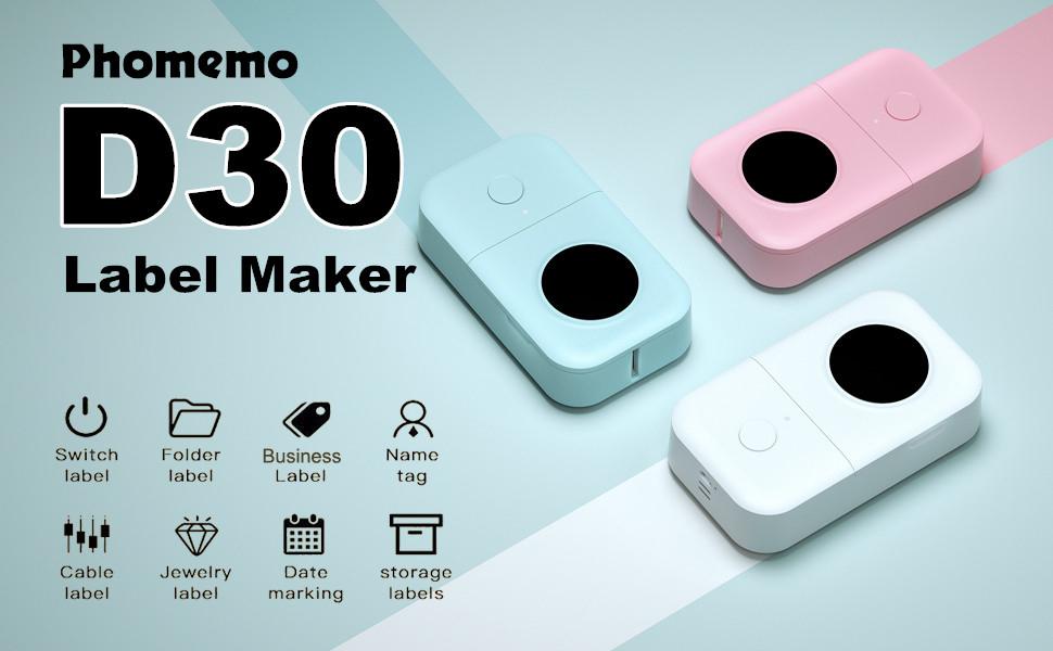 Phomemo D30 Label Maker Sticker Machine Fast Speed Thermal Label