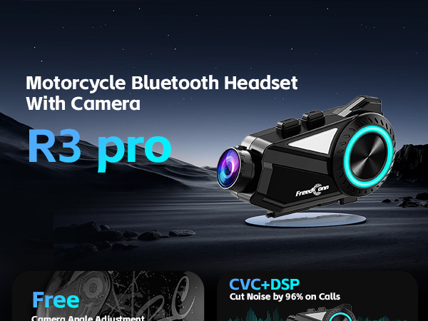 Freedconn R3 Pro カメラ付きインカム Amazon.com: FreedConn R3 Motorcycle Helmet Bluetooth Headset