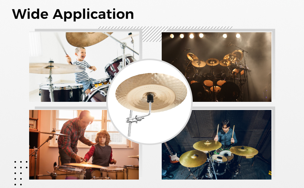 Cymbal Extension Arm, Cymbal Extension L Rod with Clamp