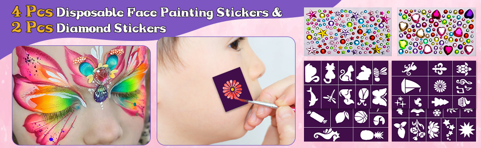 Face paint stencils