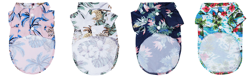 Hawaii Dog Shirts Pet Puppy T-Shirt Clothes Outfit Apparel Coats Tops 