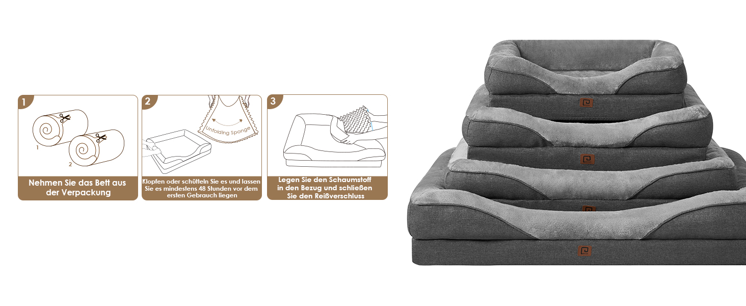 4-sided dog sofa bed