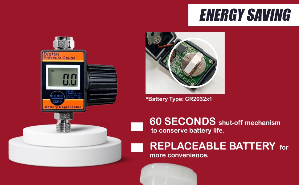 LE LEMATEC Digital Air Pressure Regulator, 1/4Inch NPT Diaphragm