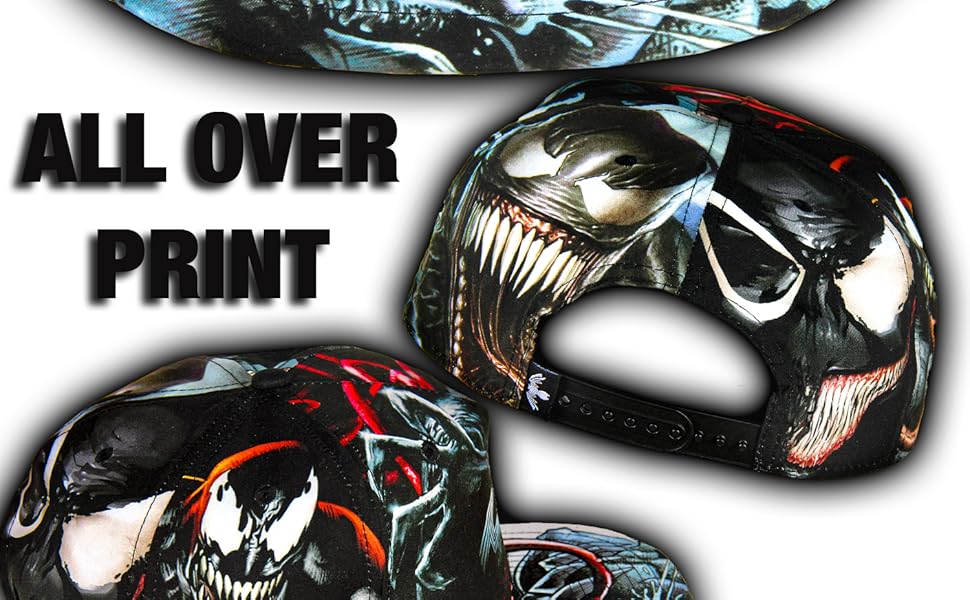 Marvel Comics Venom Sublimated All Over Print Snapback Hat at