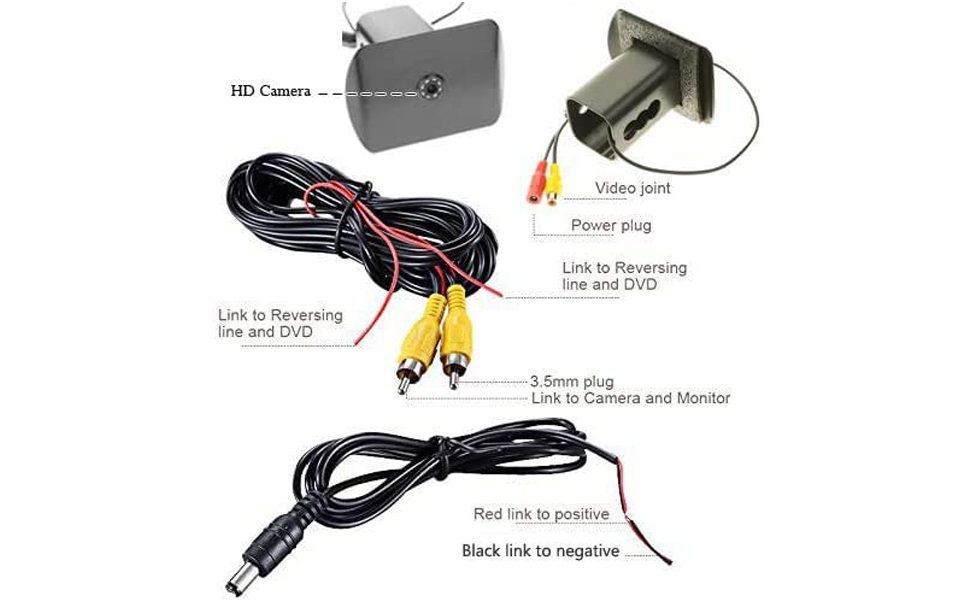LFPartS 8 LED Lights Night Vision HD Backup Camera 170