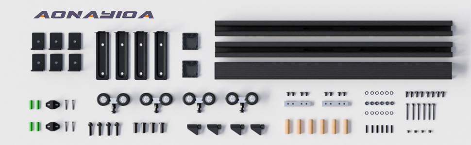 box rail ceiling mount for double door