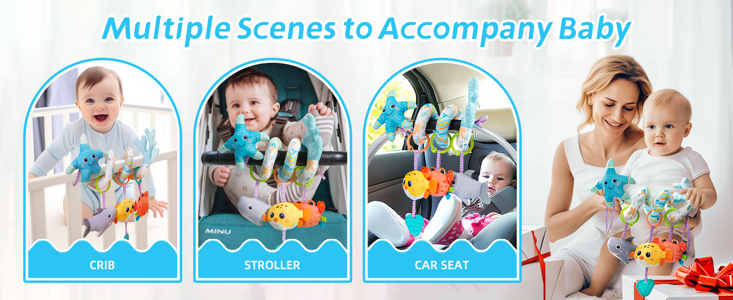 toy attachment for stroller infant carseat plane travel toy hanging toy car seat