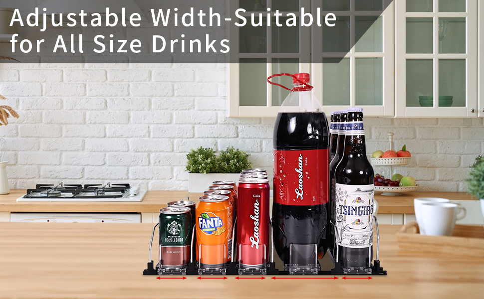 Soda Can Organizer for Refrigerator, Upgrade Beverage Drink