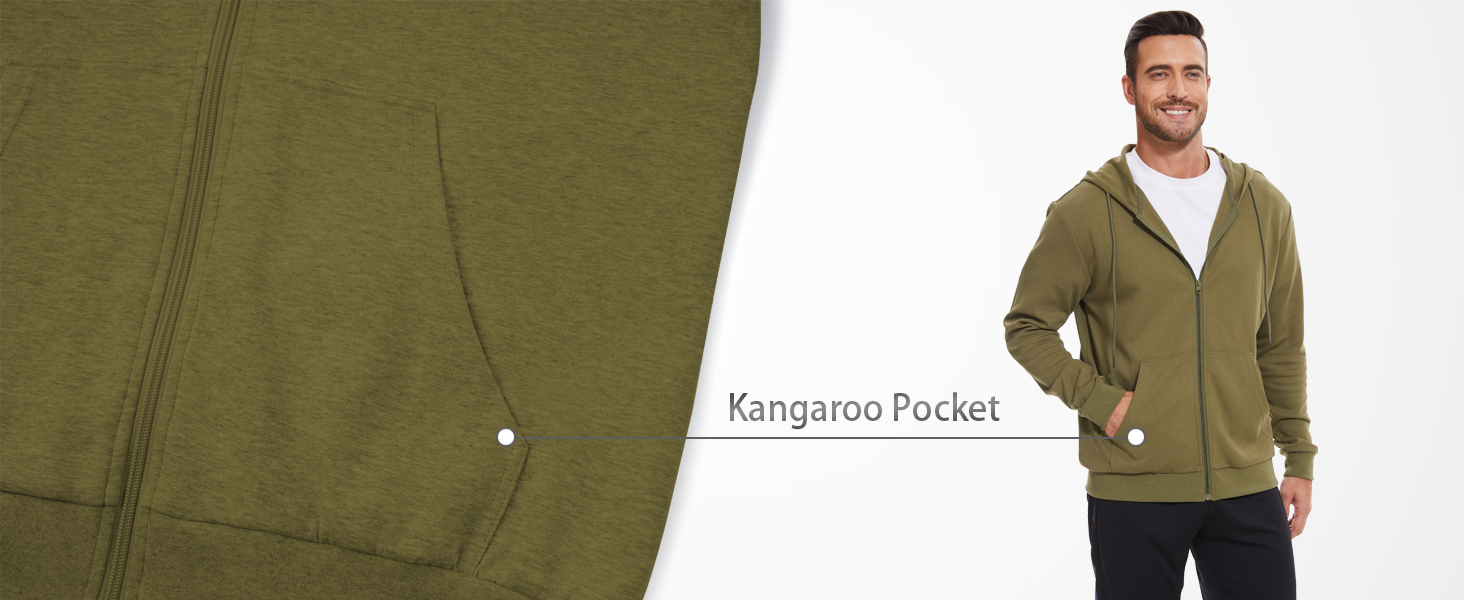 Lightweight Hoodie Men Zip Up Hooded Sweatshirt Thin Slim Fit Jacket