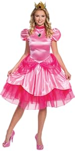 Woman dressed as Princess Peach