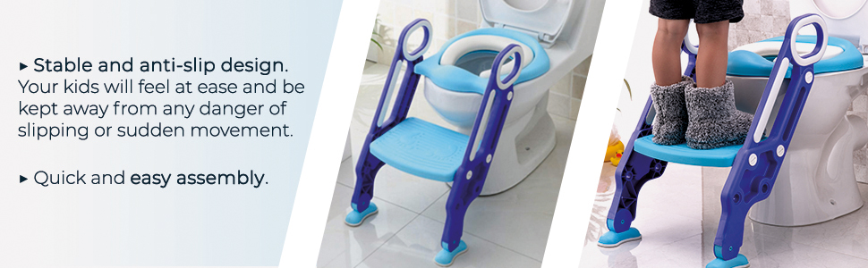 toilet seat ladder adjustable safe secure noslip potty travel steps adjustable learning easy fastfun