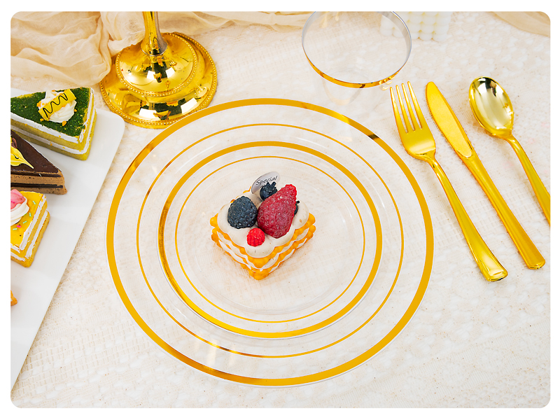 Clear Gold Dinnerware